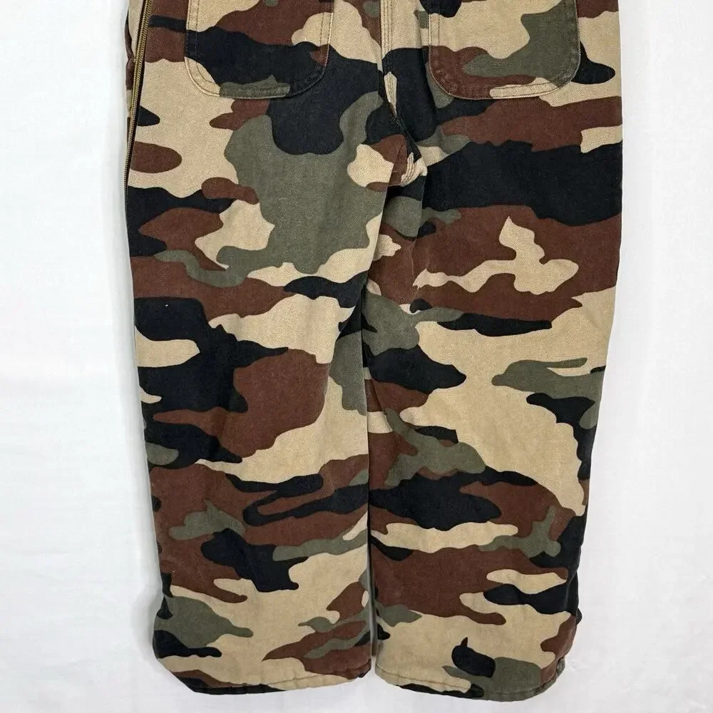 Walls Blizzard Pruf Camo Overalls Insulated Canvas Youth M 8-10 Boys Hunting